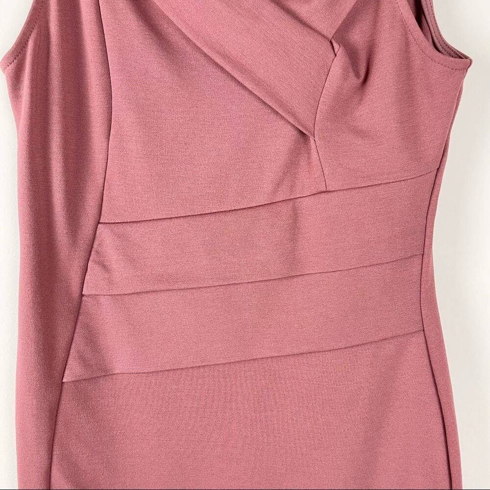 Fashion Nova mauve pink bandage bodycon stretchy slit midi dress medium - Picture 5 of 9